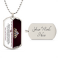 TO MY BADASS GRANDDAUGHTER - Luxury Graphic Dog Tag Necklace
