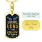It's Not About Gun - Dog Tag - Dog Tag with Swivel Keychain