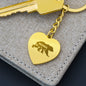 mama bear - Engraved Heart Keychain