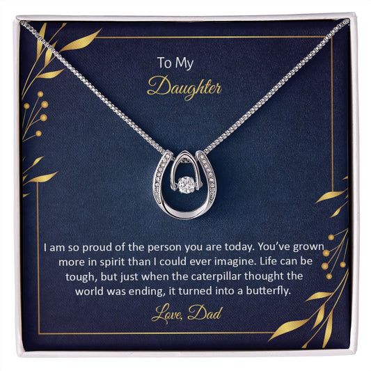 To My Daughter - Lucky in Love Necklace