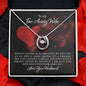 To my far away wife - Lucky in Love Necklace