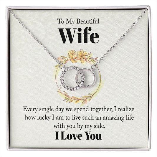 To My Beautiful Wife - Perfect Pair Necklace