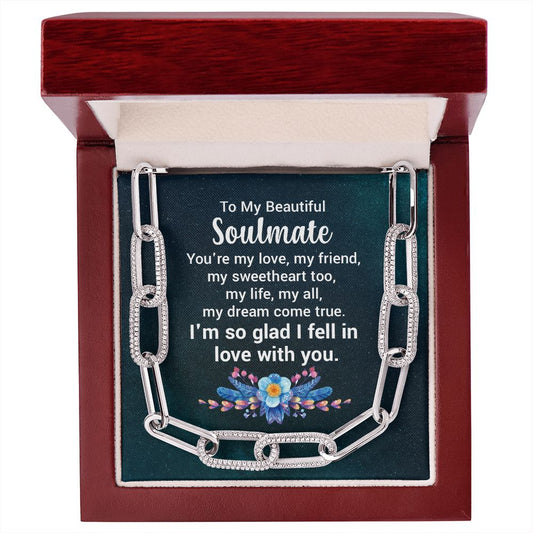 To My Beautiful Soulmate - Forever Linked Necklace