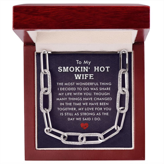 To My Smokin' Hot Wife - Forever Linked Necklace