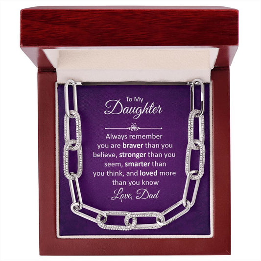 To My Daughter - Forever Linked Necklace