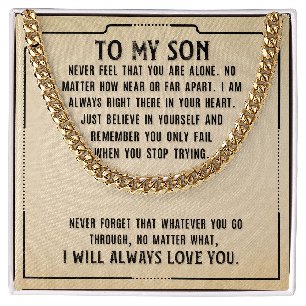 To My Son - Cuban Chain Necklace