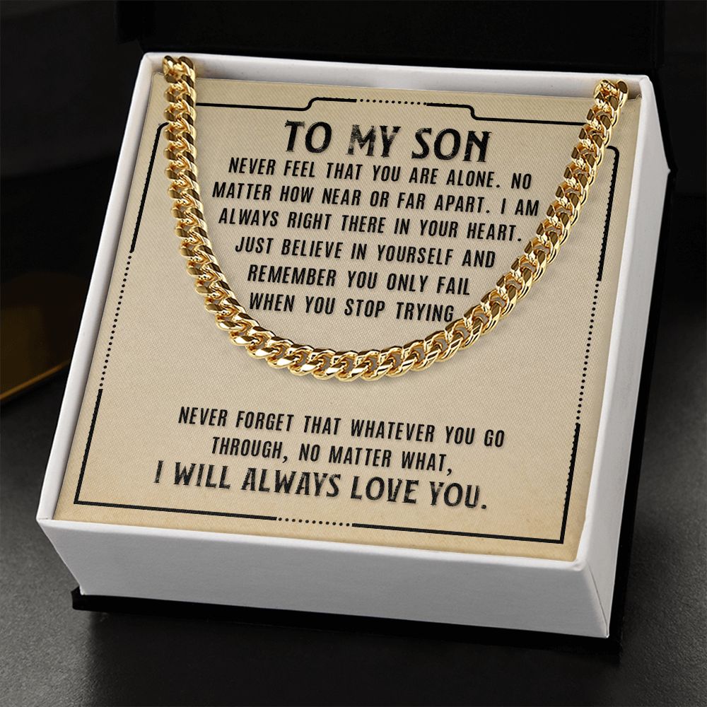 To My Son - Cuban Chain Necklace