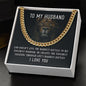 To My Husband - Cuban Chain Necklace
