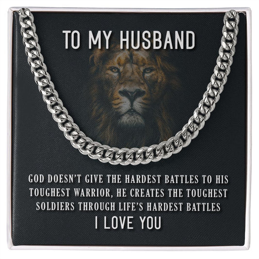 To My Husband - Cuban Chain Necklace