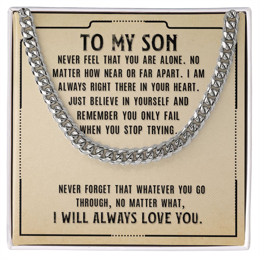 To My Son - Cuban Chain Necklace