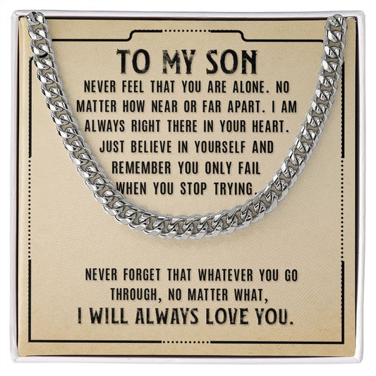 To My Son - Cuban Chain Necklace