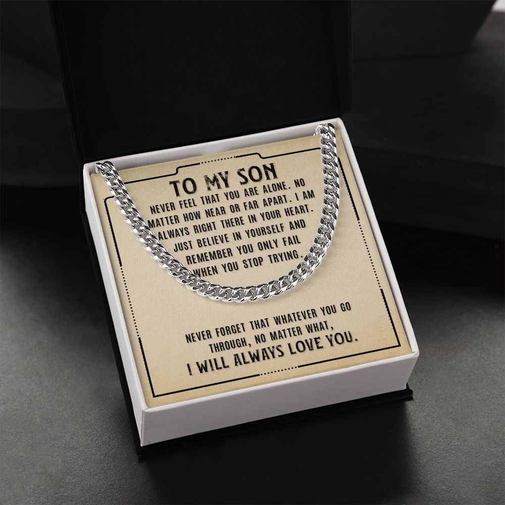 To My Son - Cuban Chain Necklace