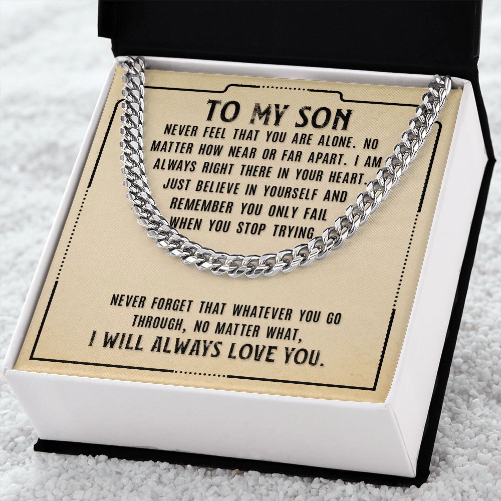 To My Son - Cuban Chain Necklace