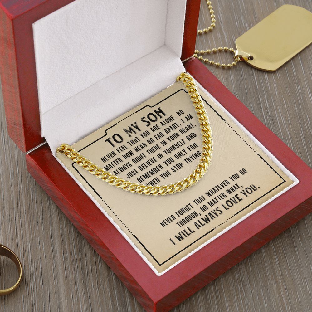 To My Son - Cuban Chain Necklace