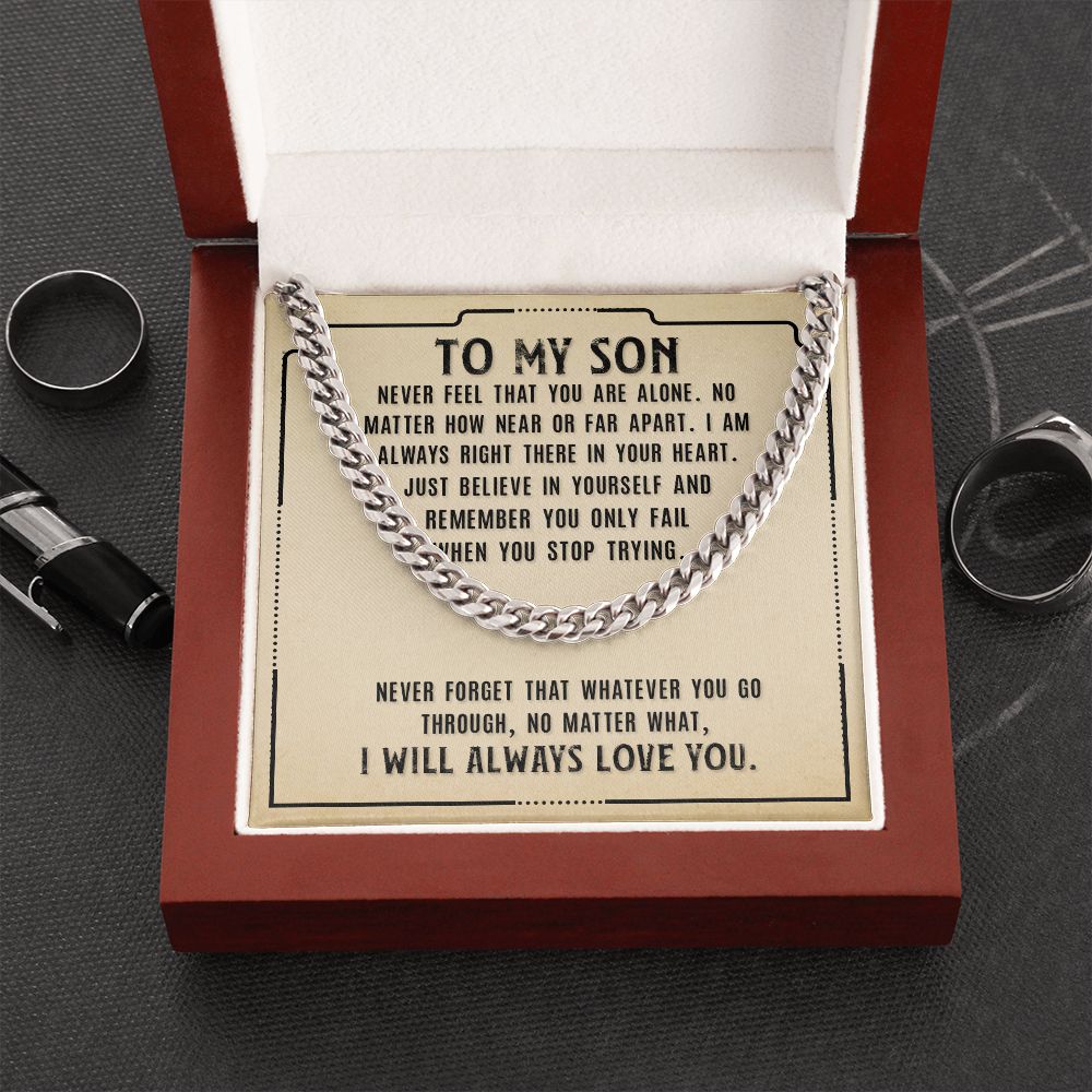 To My Son - Cuban Chain Necklace