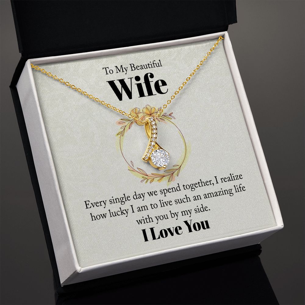 To My Beautiful Wife - Alluring Beauty Necklace