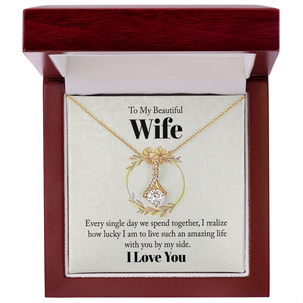 To My Beautiful Wife - Alluring Beauty Necklace