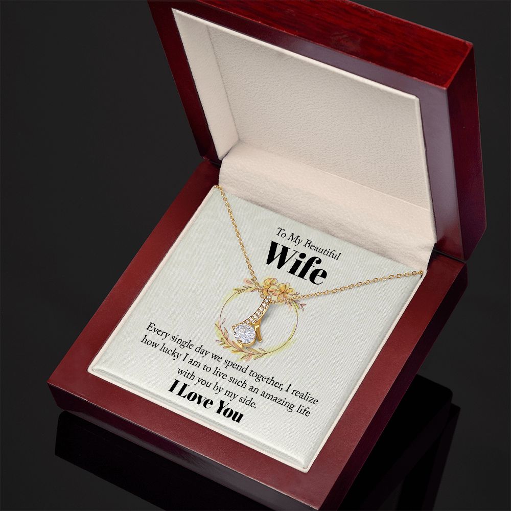 To My Beautiful Wife - Alluring Beauty Necklace