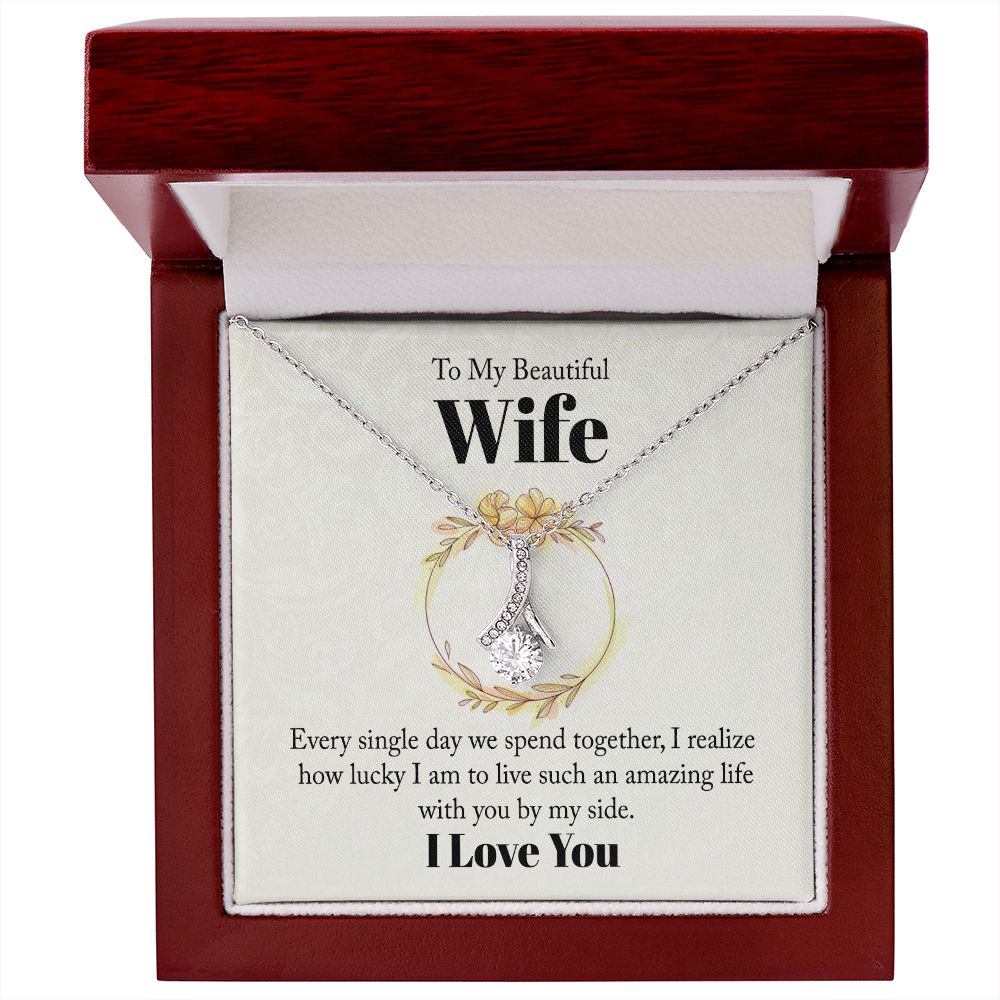 To My Beautiful Wife - Alluring Beauty Necklace