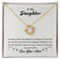 To My Daughter - Love Knot Necklace