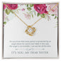 To My Sister - Love Knot Necklace