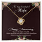 To My Beautiful Wife - Love Knot Necklace