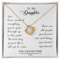 To My Daughter - Love Knot Necklace