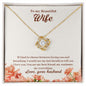 To My Beautiful Wife - Love Knot Necklace