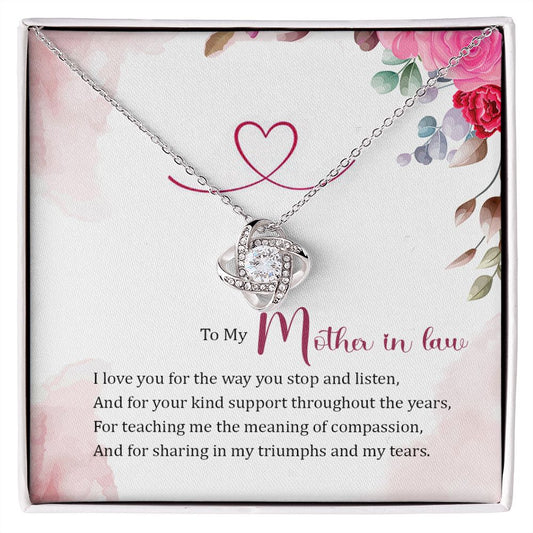 To My Mother in Law - Love Knot Necklace