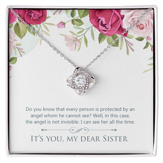 To My Sister - Love Knot Necklace