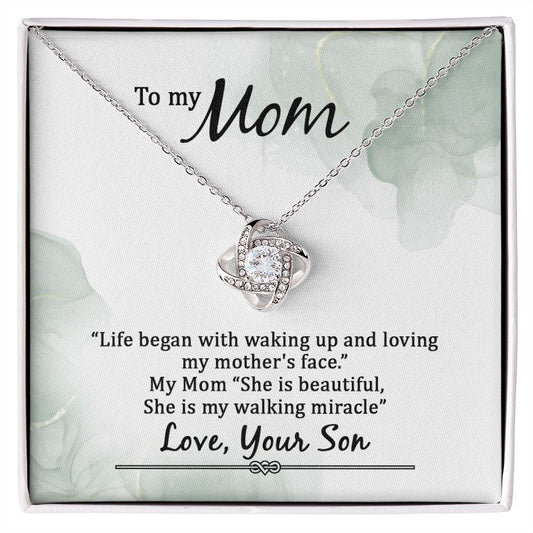 To My Mom - Love Knot Necklace