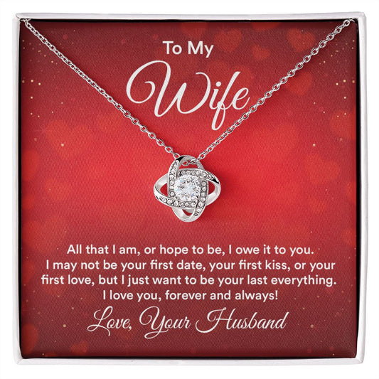 To My Wife - Love Knot Necklace