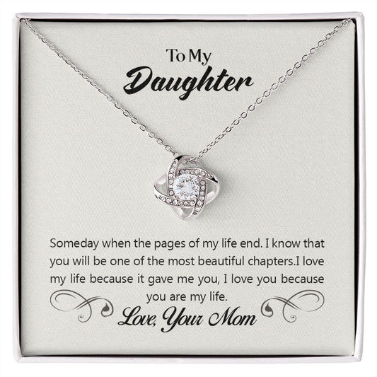 To My Daughter - Love Knot Necklace
