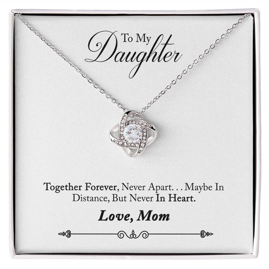 To My Daughter - Love Knot Necklace