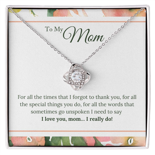 To My Mom - Love Knot Necklace