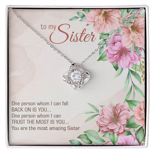 To My Sister - Love Knot Necklace