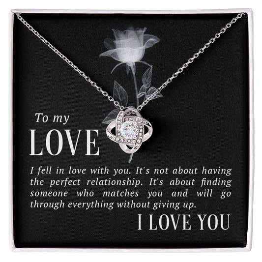 To My Love - Love Knot Necklace