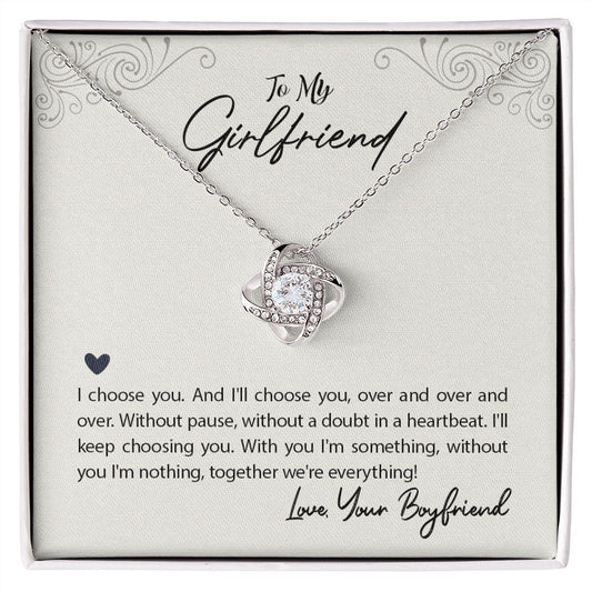 To my Girlfriend - Love Knot Necklace