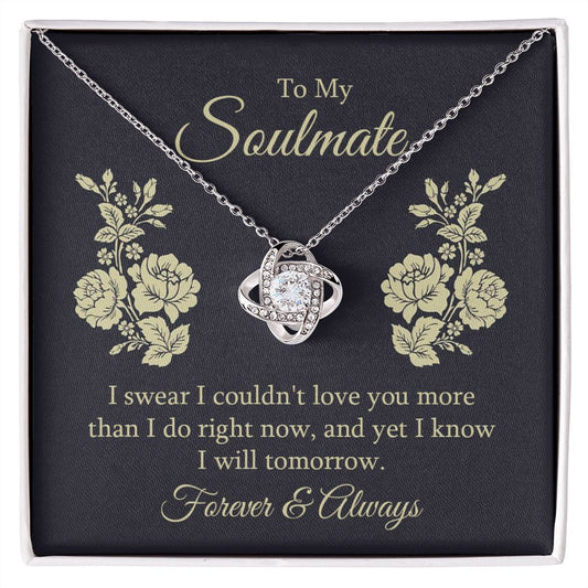 To My Soulmate - Love Knot Necklace