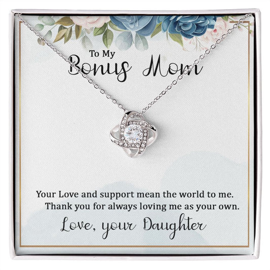 To My Bonus Mom - Love Knot Necklace