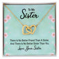 To my sister - Interlocking Hearts Necklace