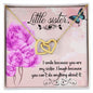 To My Little Sister - Interlocking Hearts Necklace