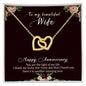 To my beautiful wife - Interlocking Hearts Necklace