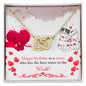 Happy birthday to a sister - Interlocking Hearts Necklace