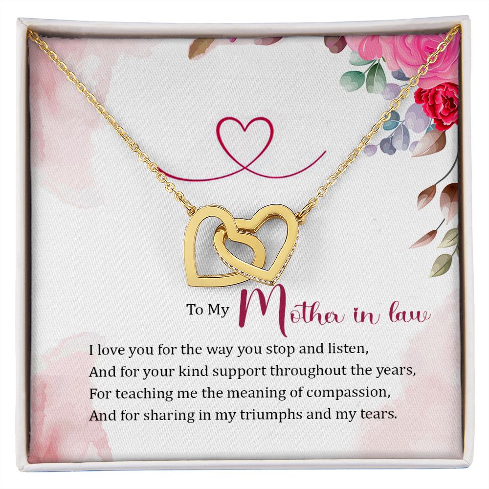 To my Mother in Law - Interlocking Hearts Necklace
