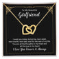 To My Beautiful Girlfriend - Interlocking Hearts Necklace