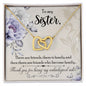 To My Sister - Interlocking Hearts Necklace