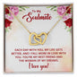 To My Soulmate - Interlocking Hearts Necklace