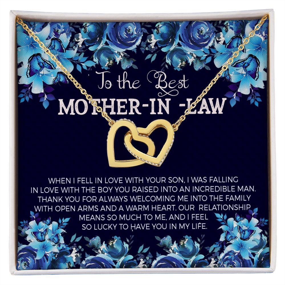 To The Best Mother in Law - Interlocking Hearts Necklace