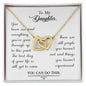 To my daughter - Interlocking Hearts Necklace